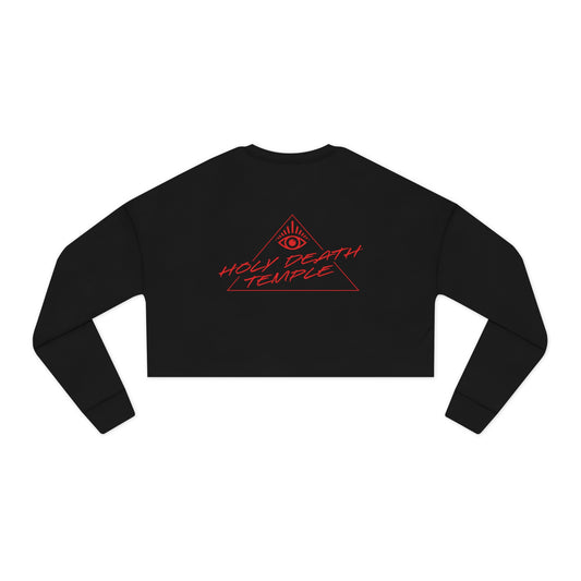 Holy Death Temple - Algo-Rhythm HDT-808 Black - Women's Cropped Sweatshirt
