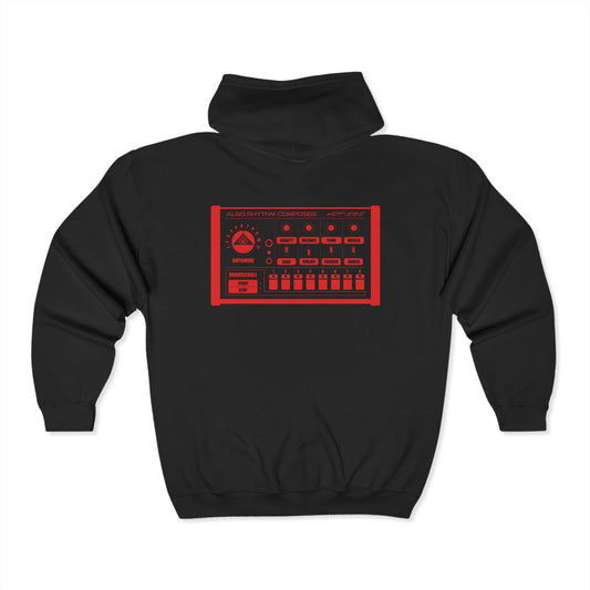 Holy Death Temple - Algo-Rhythm HDT-808 Black - Unisex Heavy Blend™ Full Zip Hoodie