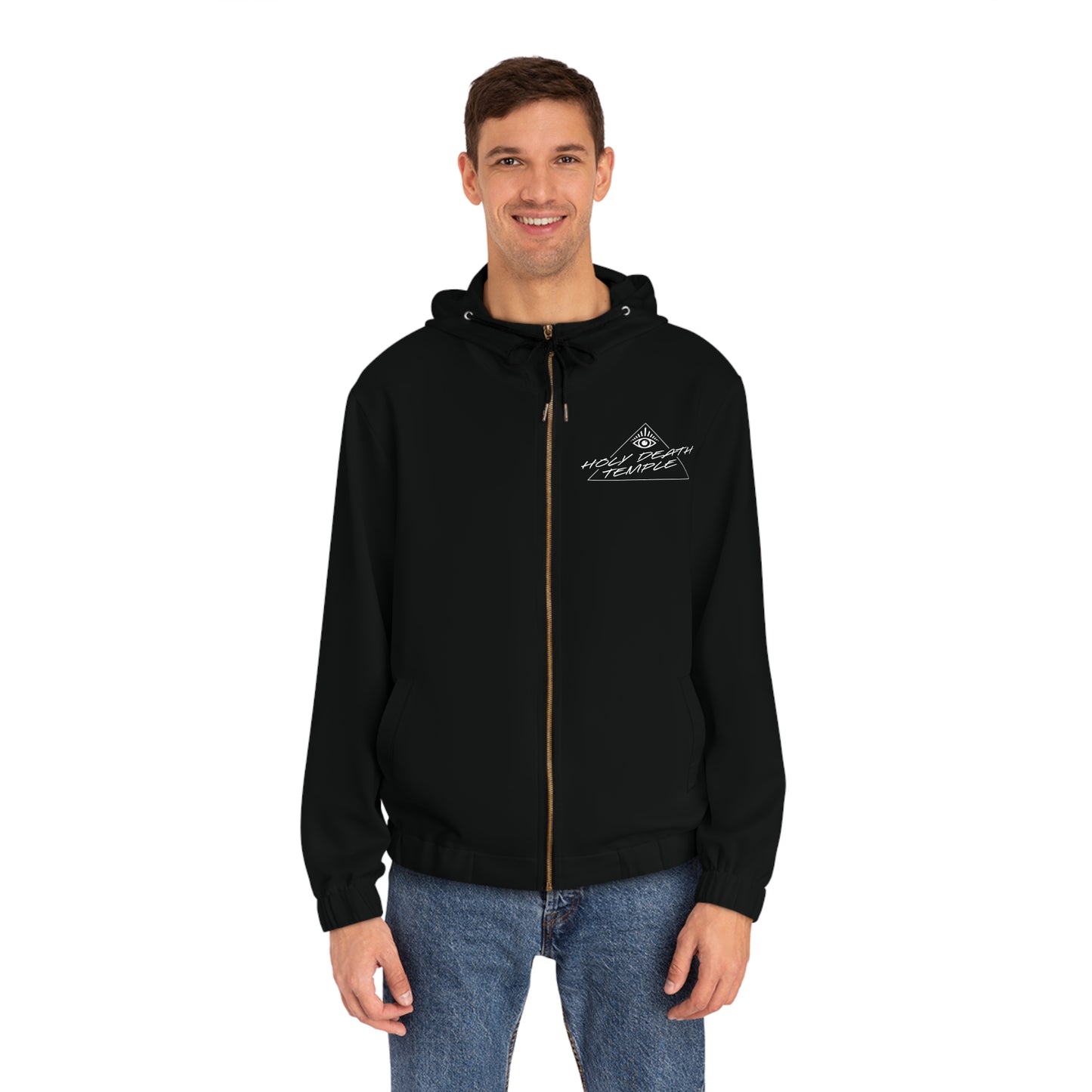Holy Death Temple - GWAC Cats Of Anarchy Black - Men's Full-Zip Hoodie (AOP)