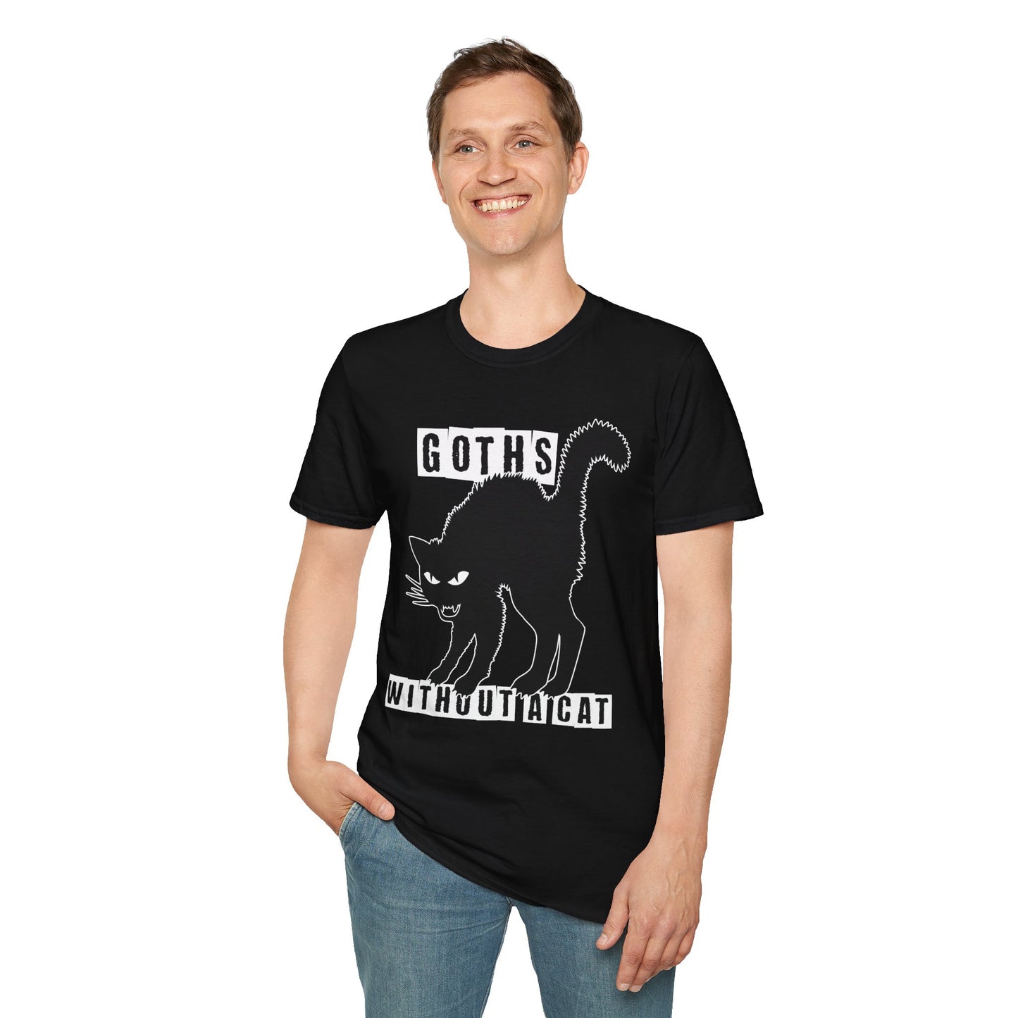 Holy Death Temple - GWAC Up Tha Catz Black - Unisex Softstyle T-Shirt