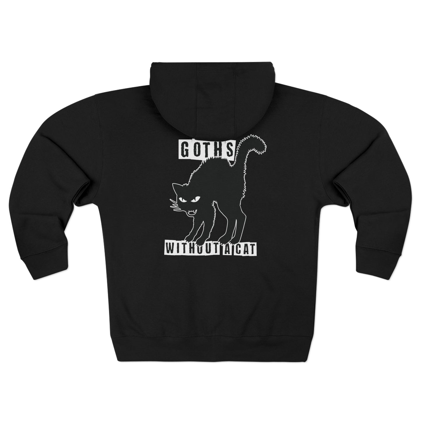 Holy Death Temple - GWAC Up Tha Catz Black - Unisex Zip Hoodie