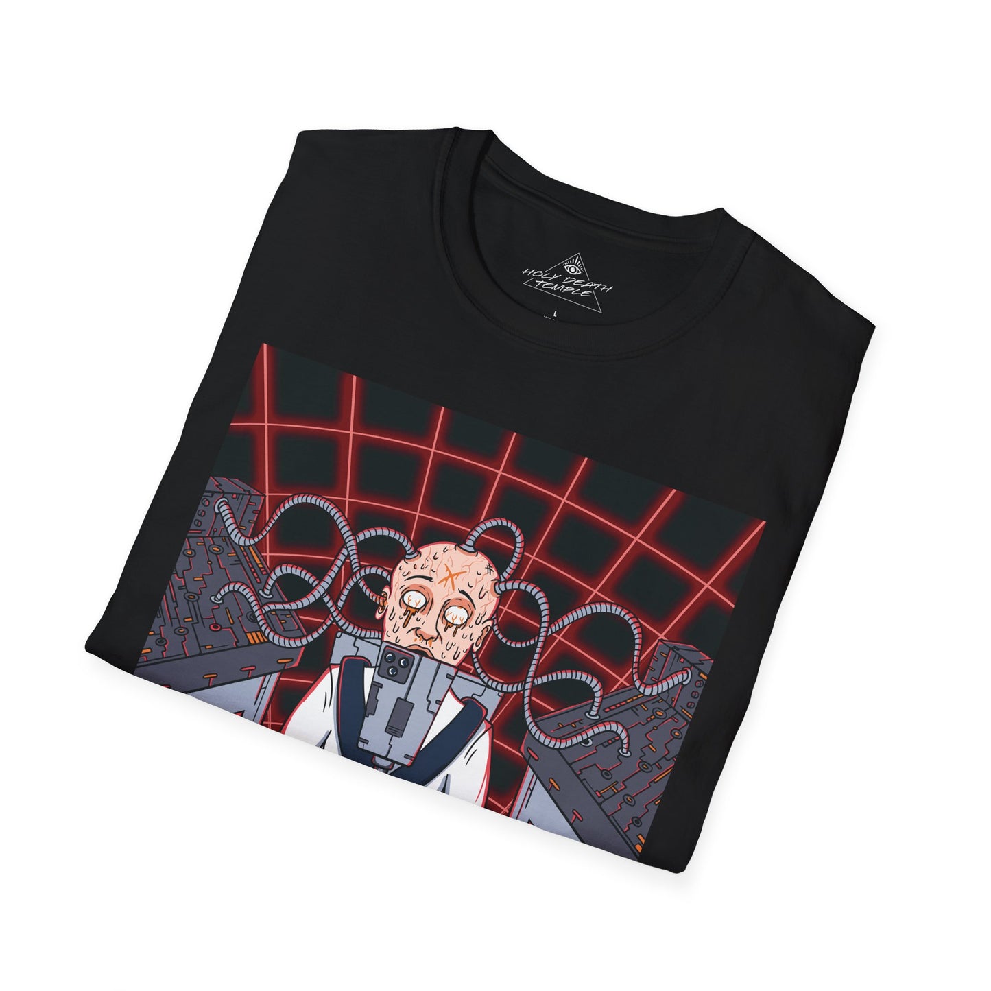 Holy Death Temple - Algo-Rhythm Old Skool Black - Unisex Softstyle T-Shirt
