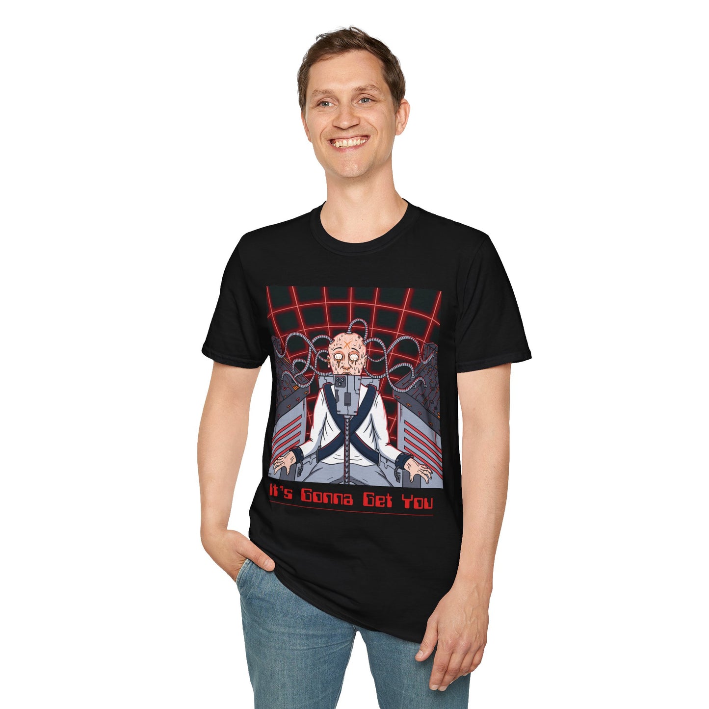 Holy Death Temple - Algo-Rhythm Old Skool Black - Unisex Softstyle T-Shirt