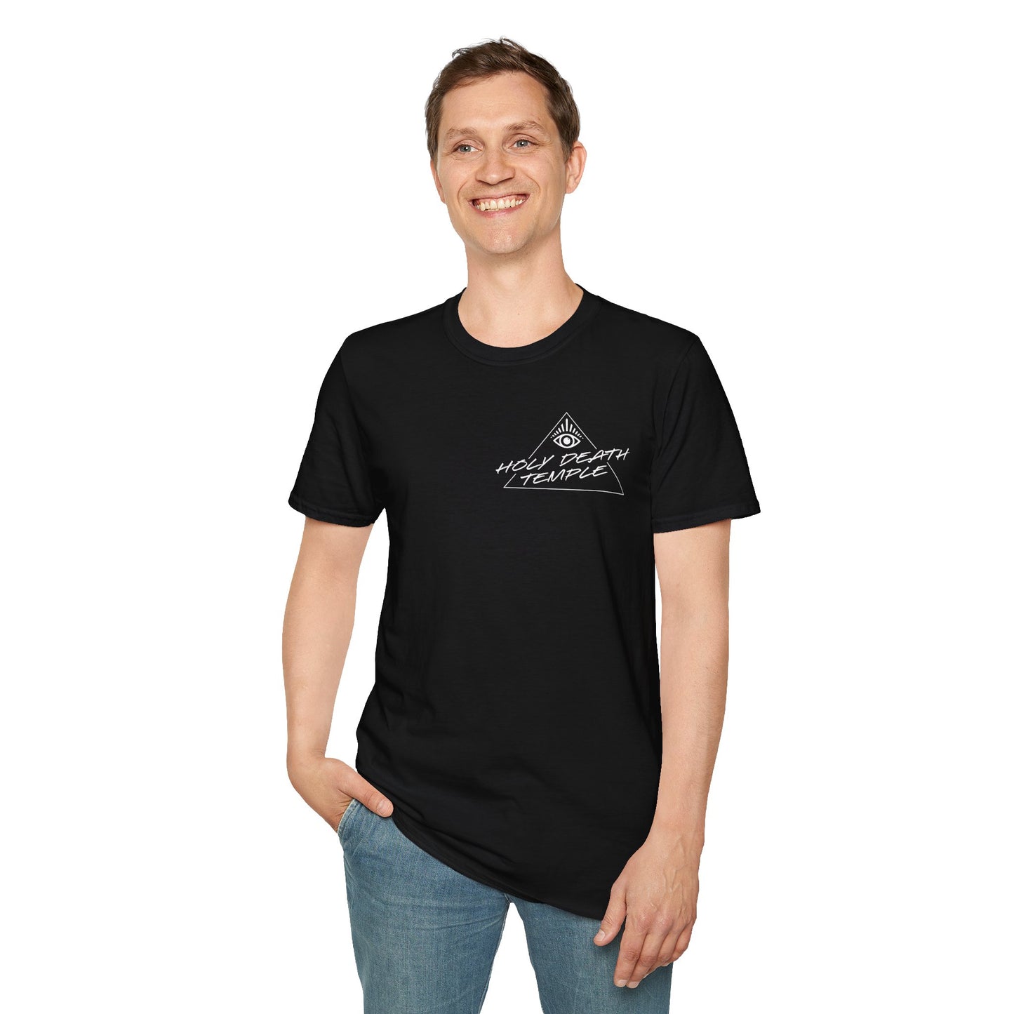 Holy Death Temple - GWAC Cats of Anarchy Black - Unisex Softstyle T-Shirt