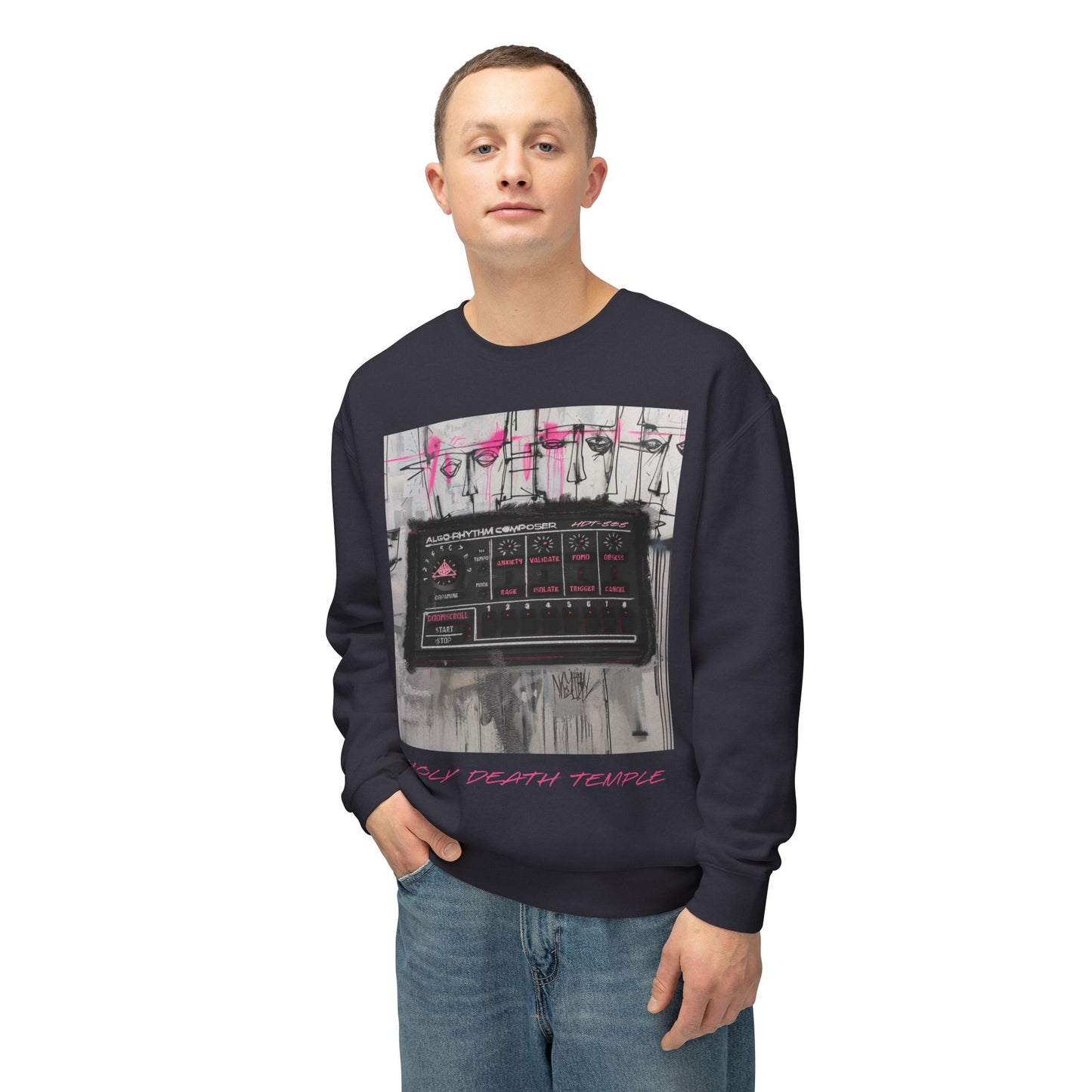 Holy Death Temple - HDT-808 Impression Of Truth - Unisex Lightweight Crewneck Sweatshirt