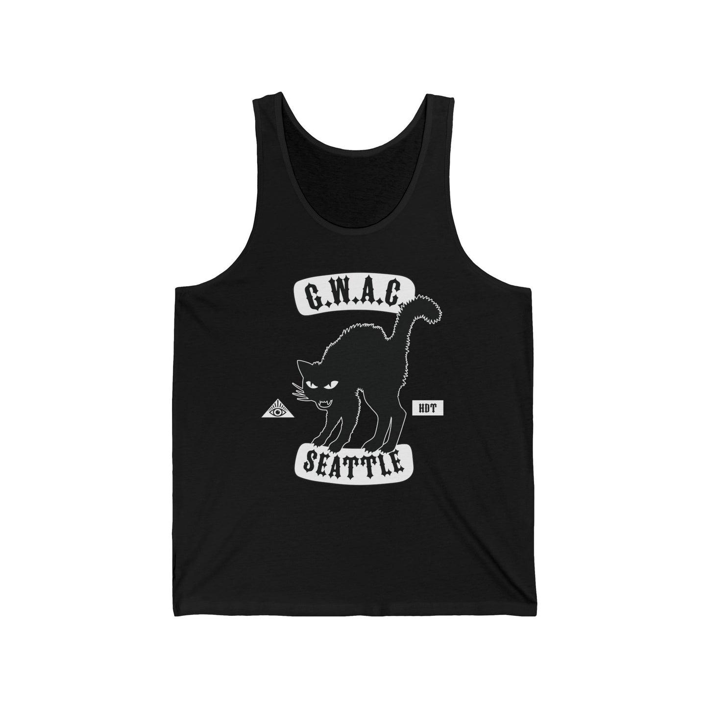 Holy Death Temple - GWAC Cats Of Anarchy Black - Unisex Jersey Tank