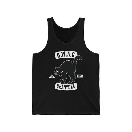 Holy Death Temple - GWAC Cats Of Anarchy Black - Unisex Jersey Tank