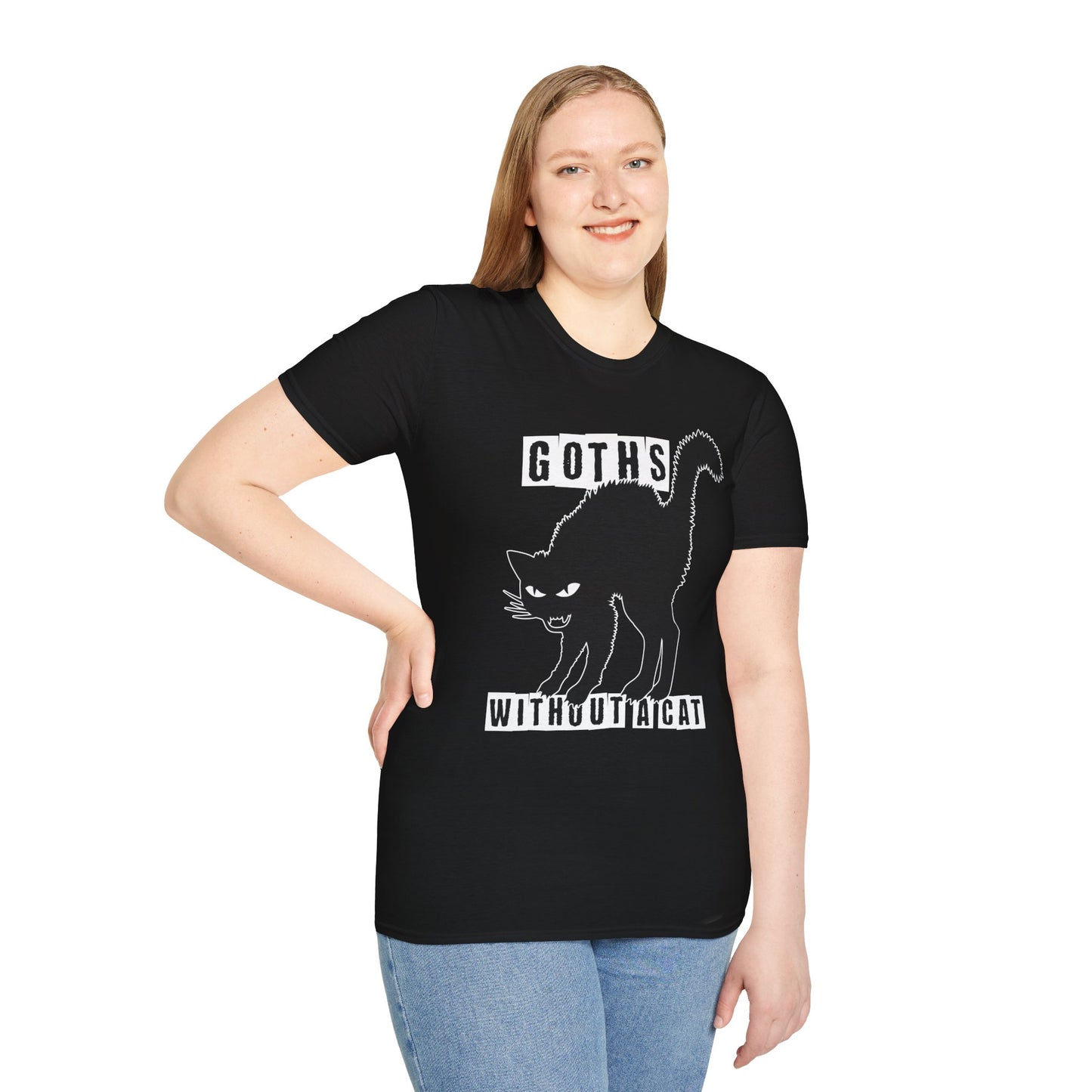 Holy Death Temple - GWAC Up Tha Catz Black - Unisex Softstyle T-Shirt