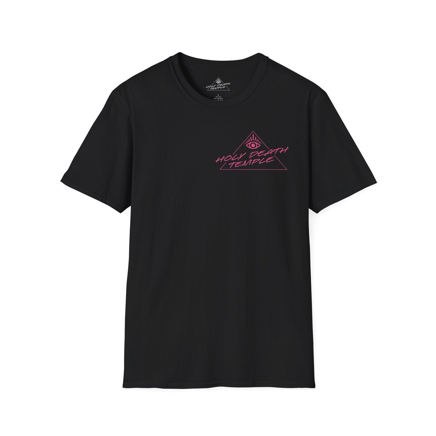 Holy Death Temple - The Art Of Subtle-Tee Pink Logo - Unisex Softstyle T-Shirt