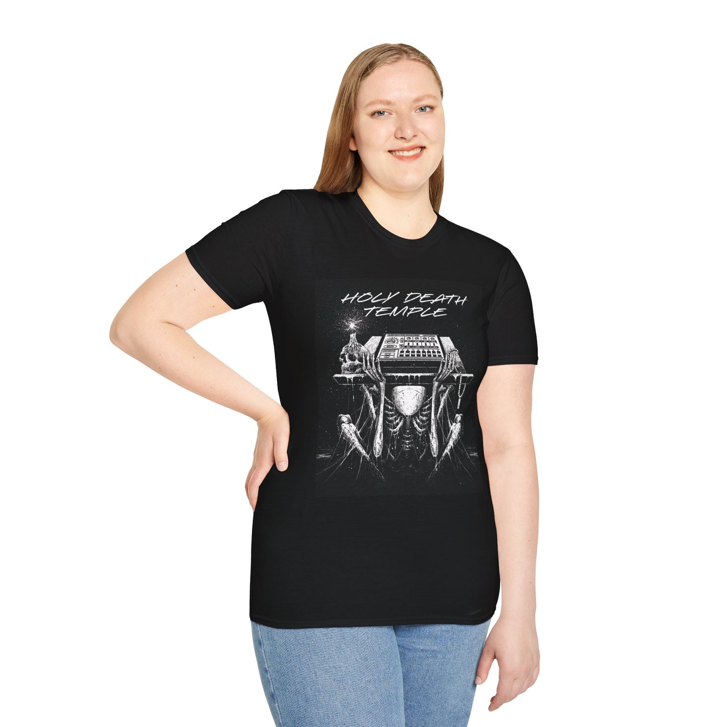 Holy Death Temple - Algo-Rhythm Grimoire - Unisex Softstyle T-Shirt