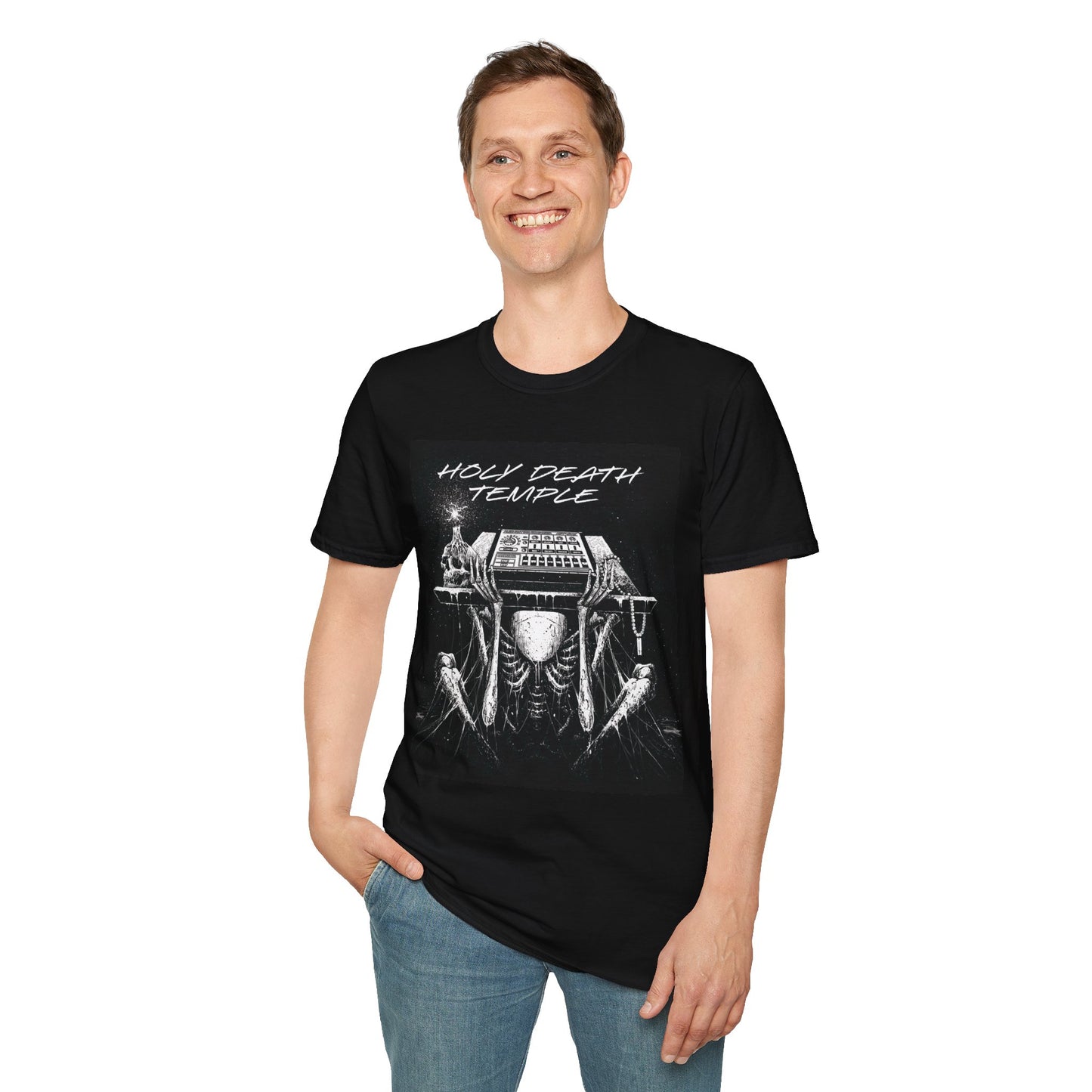 Holy Death Temple - Algo-Rhythm Grimoire - Unisex Softstyle T-Shirt