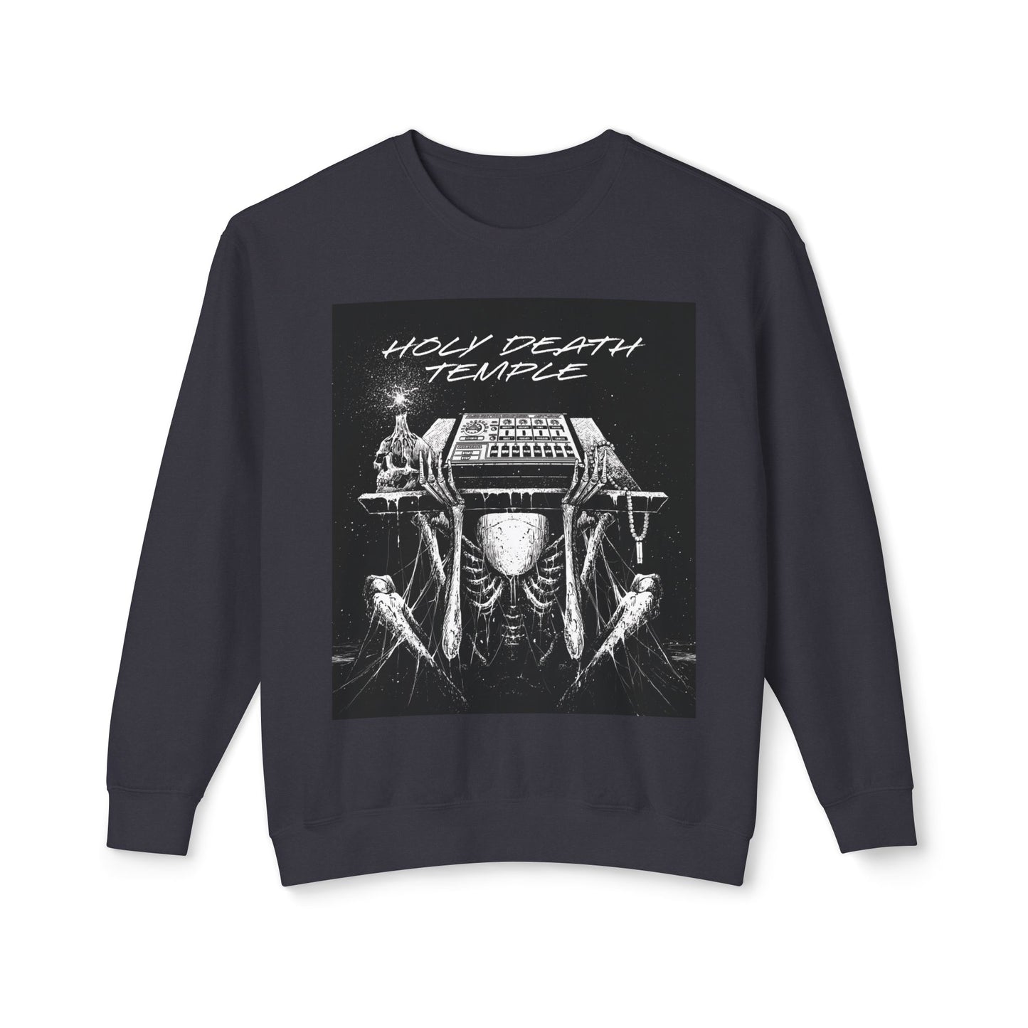 Holy Death Temple - Algo-Rhythm Grimoire - Unisex Lightweight Crewneck Sweatshirt