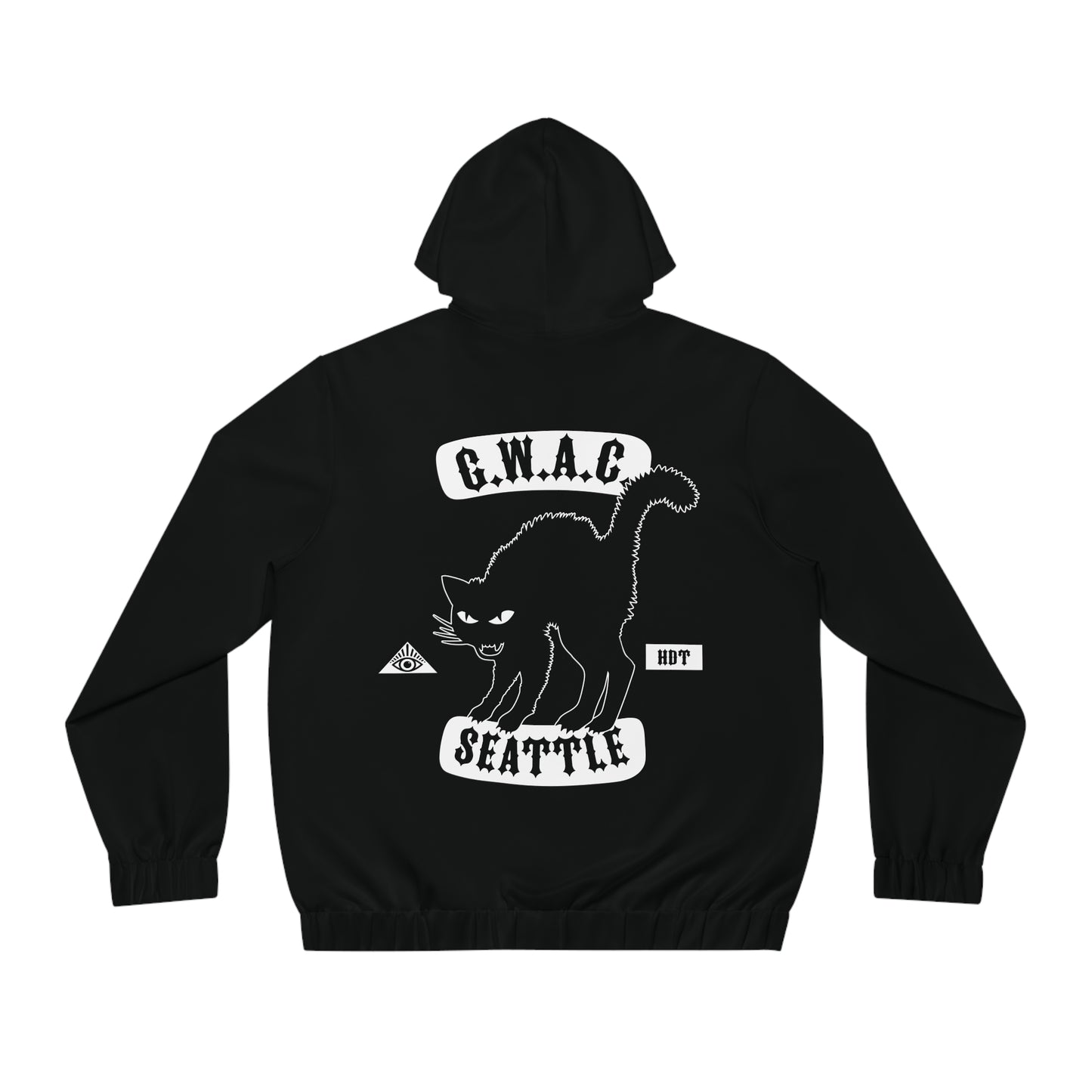 Holy Death Temple - GWAC Cats Of Anarchy Black - Men's Full-Zip Hoodie (AOP)