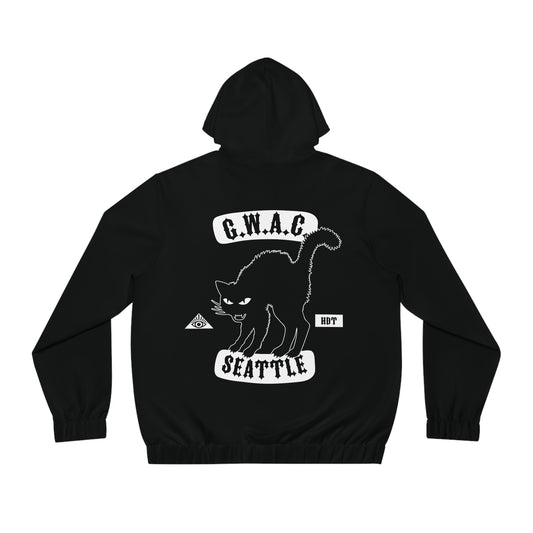 Holy Death Temple - GWAC Cats Of Anarchy Black - Men's Full-Zip Hoodie (AOP)