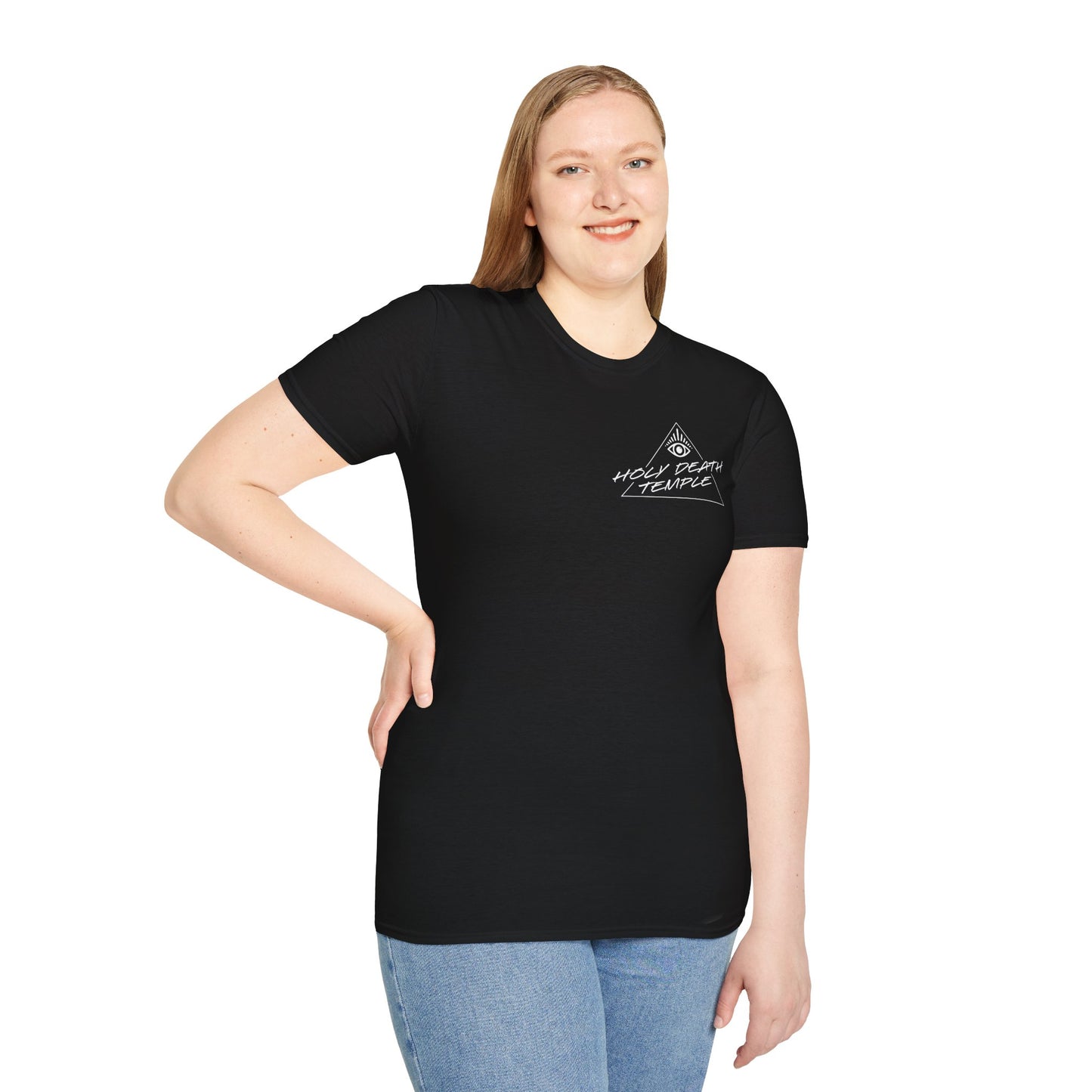 Holy Death Temple - GWAC Cats of Anarchy Black - Unisex Softstyle T-Shirt