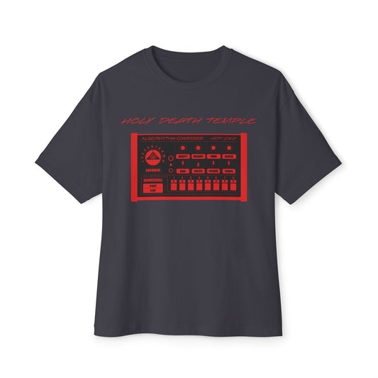 Holy Death Temple - Algo-Rhythm HDT-808 Black - Unisex Oversized Boxy Tee